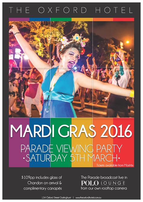 Buy Mardi Gras 2016 Parade Viewing Party Tickets Nsw 2016 Moshtix