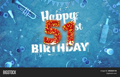 Happy 51st Birthday Image And Photo Free Trial Bigstock