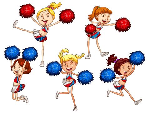 Cheerleaders 372215 Vector Art At Vecteezy