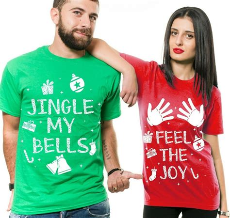 Matching Christmas Couple Shirts Jingle Bells Adult Christmas Shirt