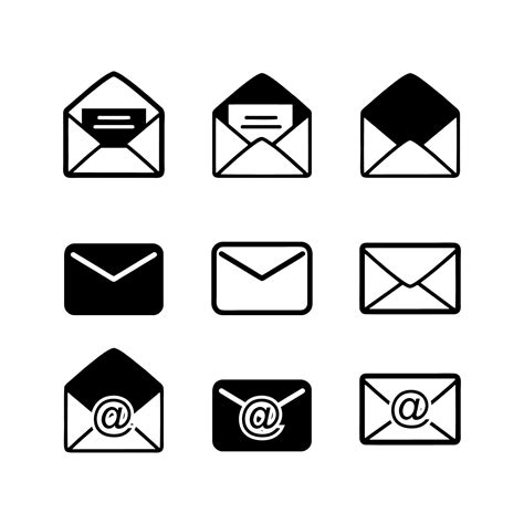Email Icon Black And White Vector Art Icons And Graphics For Free Download