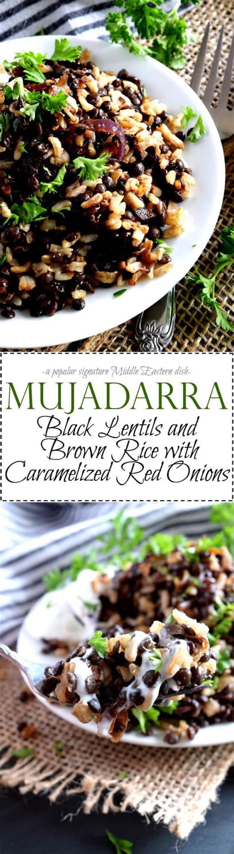 Mujadarra Black Lentils With Brown Rice And Caramelized Red Onions Lord Byrons Kitchen