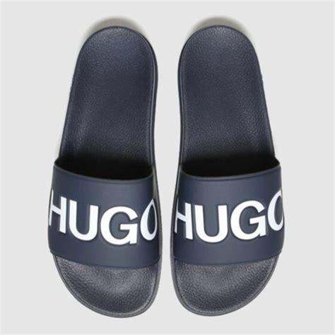 Hugo Boss Slippers Dark Blue Online Bestellen