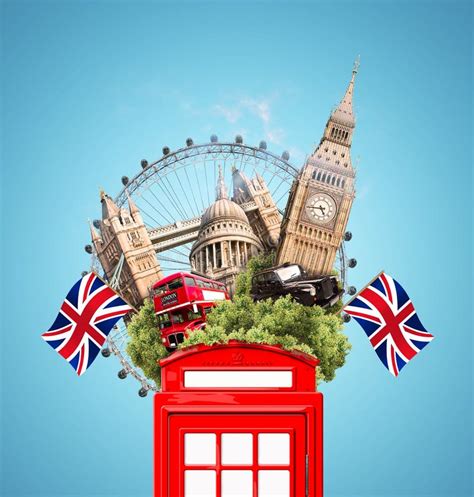 London Britain Tourist Collage Stock Photo Image Of Design Bridge