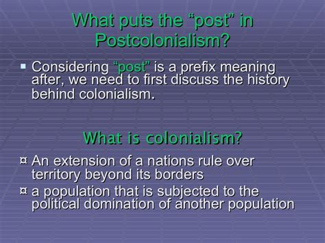 Postcolonialism Theory