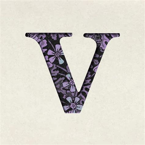 Floral Letter V Font Images Free Photos Png Stickers Wallpapers