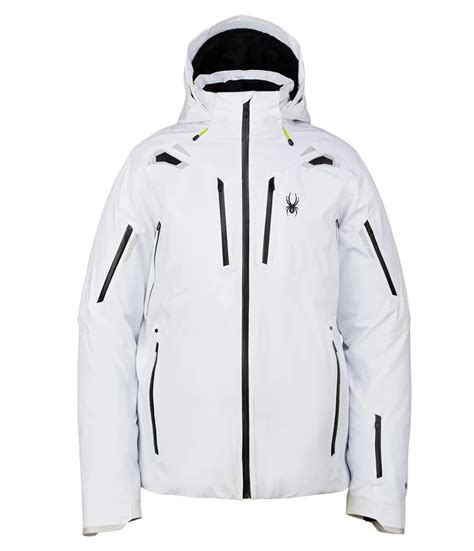 Spyder Pinnacle Gtx Mens Jacket White Paul Reader Snow Sports