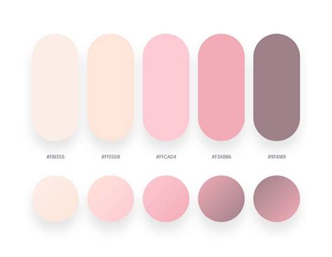 Skin Pastel Pink Color Schemes And Gradient Palettes Pastel Color