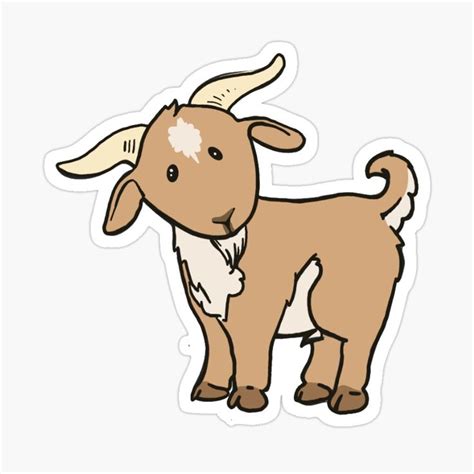 Goat Sticker Sticker For Sale By Kwinans In 2024 Goat Cartoon