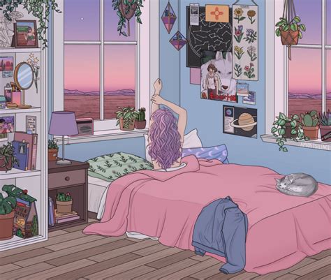 Kelsey💫 On Twitter Dreamy Art Bedroom Illustration Cute Art