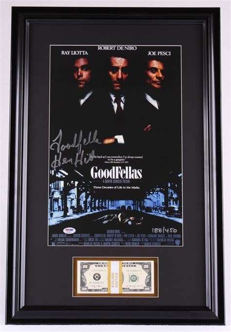 Henry Hill Signed Goodfellas Le 18x27 Custom Framed Movie Poster