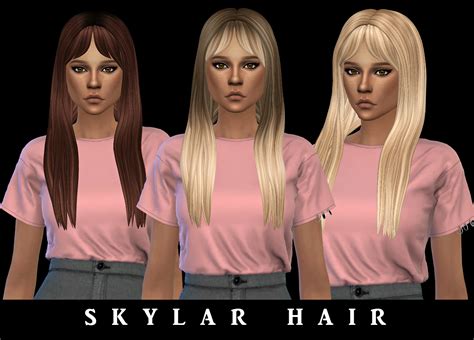 Leo 4 Sims Skylar Hair Sims 4 Hairs