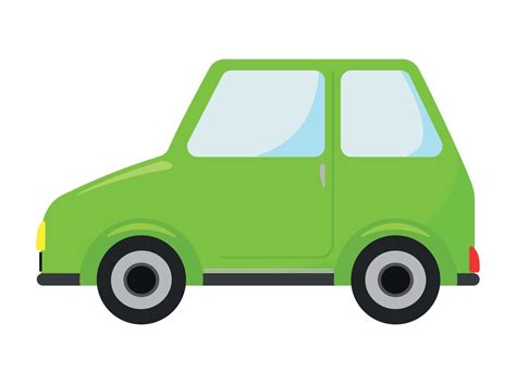 Green Car Icon Clipart In Animated Cartoon Png Flat Vector 8957263
