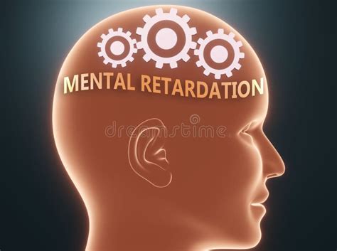 Mental Retardation Inside Human Mind Pictured As Word Mental