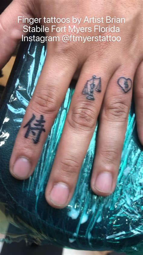 Finger Tattoos By Artist Brian Stabile Fort Myers Florida Instagram