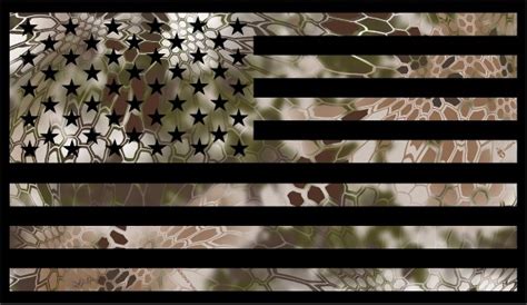 Camouflage American Flag Decal Sticker 01