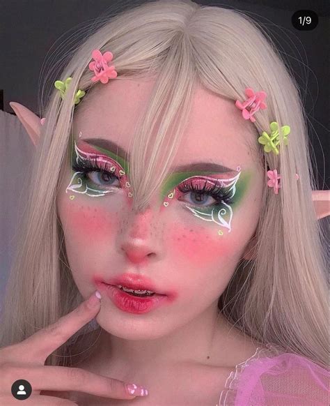 Kawaii Butterflies Colorful Makeup In 2023 Fantasy Makeup Artistry Makeup Creative Eye Makeup