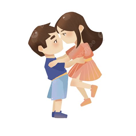 Intimate Hd Transparent Hand Drawn Cartoon Couple Intimate Action