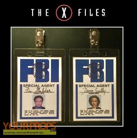 The X Files The X Files Prop Mulder And Scully Fbi Badges Replica Tv