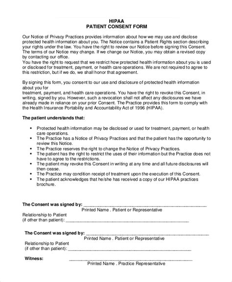 hipaa consent form for patients fill online printable fillable blank my xxx hot girl