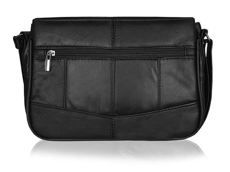Real Leather Ladies Handbag Women S Cross Body Black Shoulder Bag 7bags