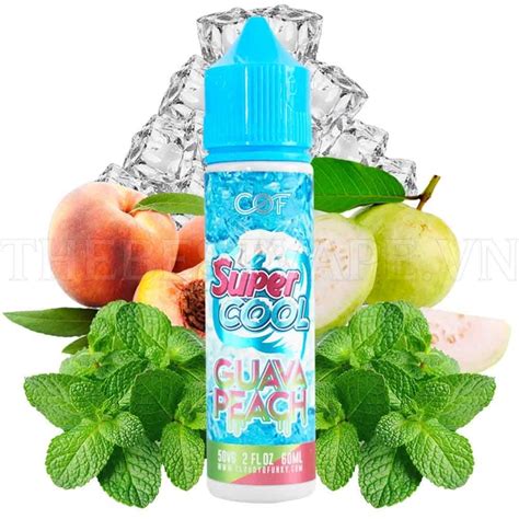 bán tinh dầu vape malaysia guava peach super cool 60ml shisha thuốc lá điện tử