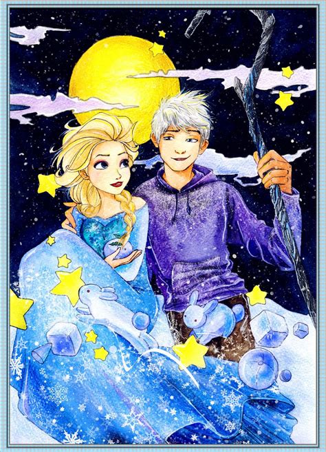 Elsa And Jack Frost By Mizuho On Deviantart
