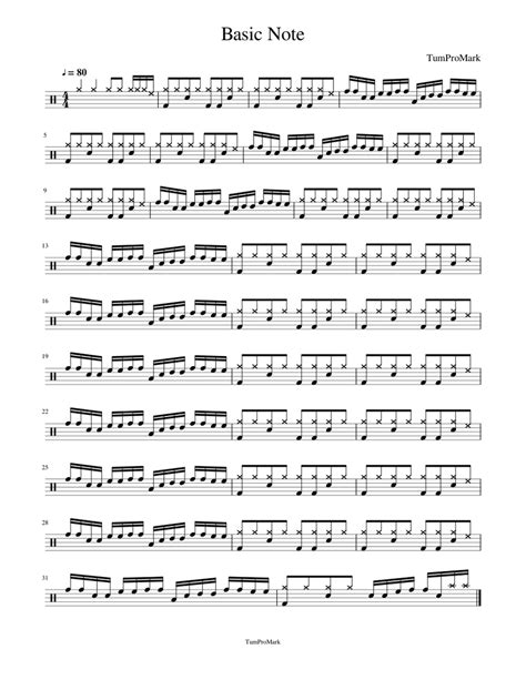 Basic Note Sheet Music For Percussion Download Free In Pdf Or Midi