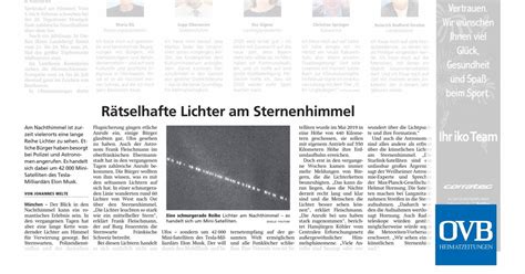 Maybe you would like to learn more about one of these? Rätselhafte Lichter am Sternenhimmel - OVB Heimatzeitungen