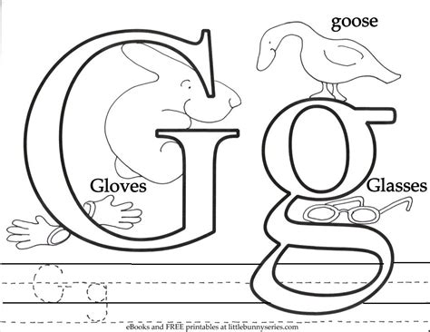 Letter G Coloring Page PDF  Letter a coloring pages, Coloring pages