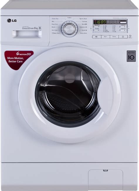 Lg is a korean based company and a big name in electronics markets. LG 6 kg Fully Automatic Front Load Washing Machine White ...