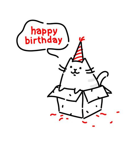 Best Cat Birthday Illustrations Royalty Free Vector