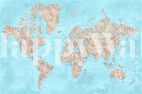 Buy High Detail World Map Haukea Wallpaper Free Shipping