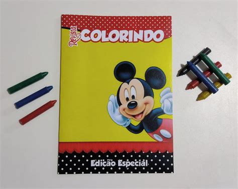 Revistinha De Colorir Personalizado Tema Mickey Elo