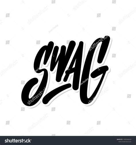 Swag Vector Hand Lettering Sticker Stock Vector Royalty Free 1499346920