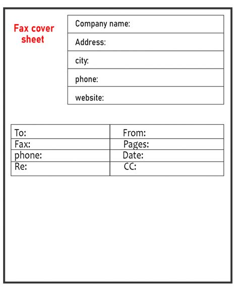 Sample Fax Cover Sheet Fax Cover Sheet Template