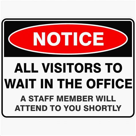 All Visitors To Wait In The Office Buy Now Discount Safety Signs