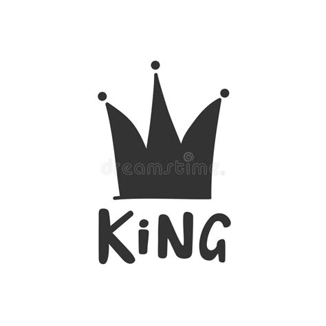 King Vector Lettering Hand Drawn Lettering Poster Design Crown