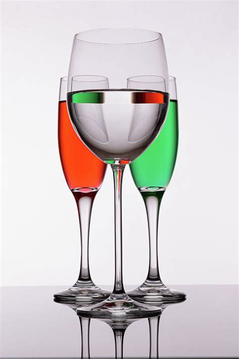 Red Green And White Glass And Water Refraction 2 Photograph By David Ilzhoefer Pixels