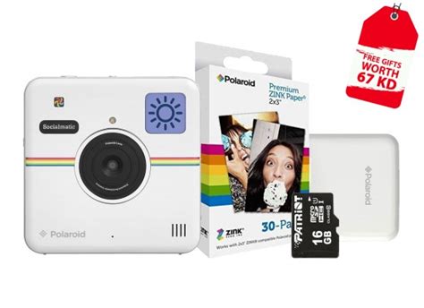 Polaroid Socialmatic 14mp Wifi Instant Film Camera White 16 Gb