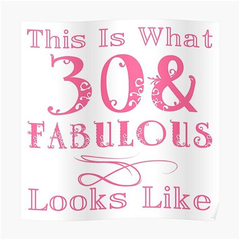 Fun Fabulous 30th Birthday Poster For Sale By Thepixelgarden Redbubble