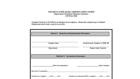 Free 8 Sample Employee Termination Forms In Ms Word Pdf