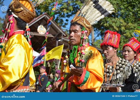 Manau Traditional Event Of Kachins Tribe To Worship God Editorial