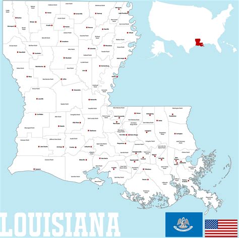 Map Of All Cities In Louisiana Semashow