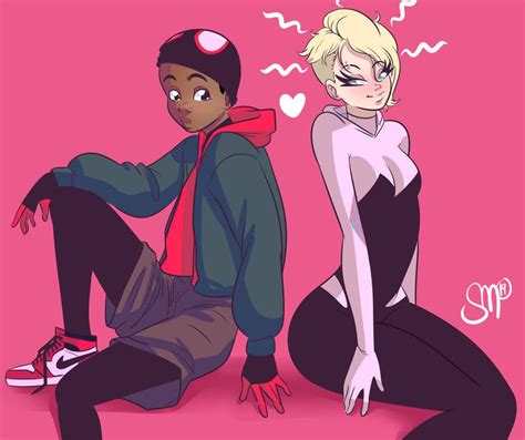 miles morales and gwen stacy wallpaper