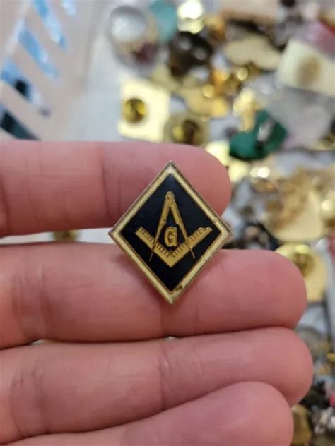 Freemason Masonic Square And Compass Vintage Lapel Pin 1199 Picclick