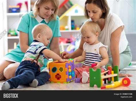 Group Babies Play Image And Photo Free Trial Bigstock