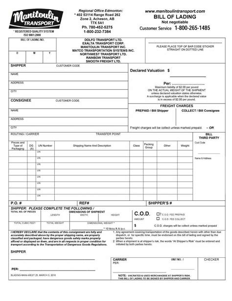 Find more forms for your business at www.entrepreneur.com/formnet. Bill Of Lading form 40 Free Bill Of Lading forms ...