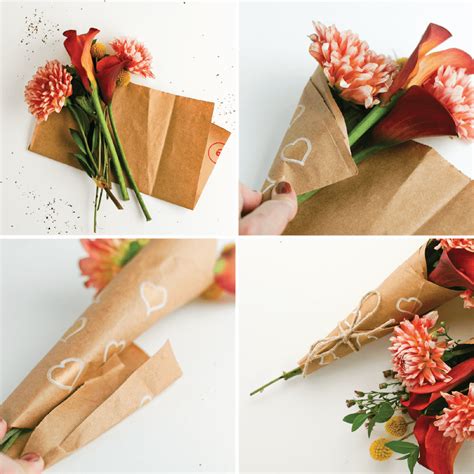See more ideas about bouquet wrap, bouquet, flower bouquet diy. Spread Some Surprise Love - How to Wrap A Mini-Bouquet of ...