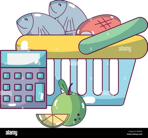 Supermarket Grocery Products Cartoon Stock Vector Image And Art Alamy